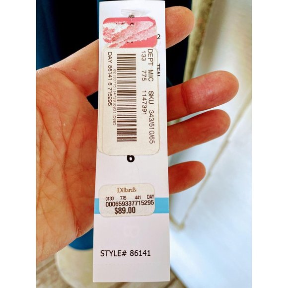 Vintage Tiana B Blue Beaded Dress Size 6 NWT - Picture 7 of 11